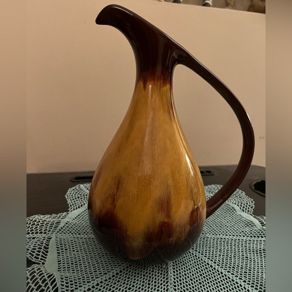 Vintage BMP/Blue Mountain Harvest Gold Pottery Pitcher/Ewer